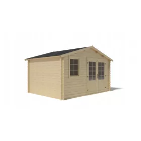   Hétvégi ház 3,9x3 méter kezeletlen natúr fa könnyűszerkezetes készház