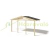Weekend garden house with veranda and canopy 4x4 m, 24 m² terrace, untreated natural wood, lightweight prefabricated house