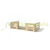 Weekend garden house with veranda and canopy 4x4 m, 24 m² terrace, untreated natural wood, lightweight prefabricated house