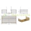 Weekend garden house with veranda and canopy 4x4 m, 24 m² terrace, untreated natural wood, lightweight prefabricated house