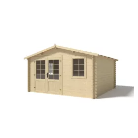   Hétvégi ház 4x4 méter kezeletlen natúr fa könnyűszerkezetes készház