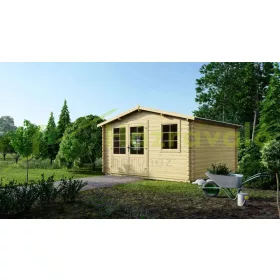   Hétvégi ház 4x4 méter kezeletlen natúr fa könnyűszerkezetes készház