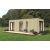 Hétvégi ház 800x300 cm modern modern könnyűszerkezetes készház lapos tetővel 23 m² kerti nyaraló