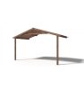 Canopy for a weekend house, porch roof structure 400x200 cm, impregnated brown wooden terrace roof