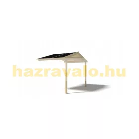   Előtető hétvégi házhoz veranda tetőszerkezet 300x200 cm kezeletlen natúr fa terasz tető