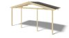 Canopy for a weekend house porch roof structure 500x200 cm untreated natural wood terrace roof