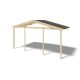 Canopy for a weekend house porch roof structure 500x200 cm untreated natural wood terrace roof