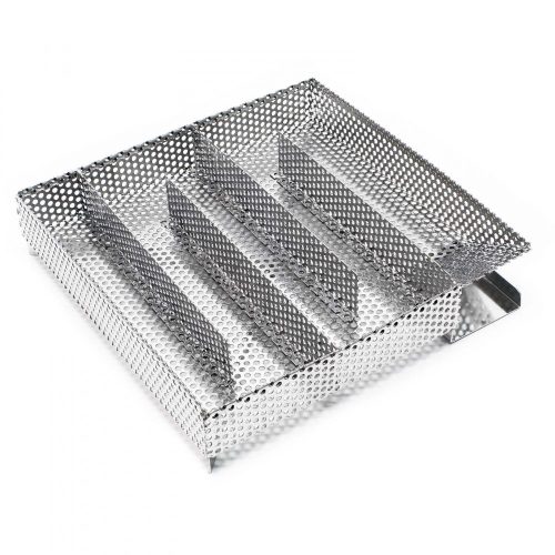 Hideg füstgenerátor BBQ füstölő rozsdamentes spirál tálca 20,5 x 20,5 x 4,5 cm