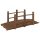 Wooden garden bridge 152.5x67x48 cm footbridge brown wooden bridge with railing 