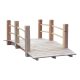 Garden bridge made of wood footbridge ornament with railing natural natural effect 152.5x67x48 cm