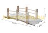 Garden bridge made of wood footbridge ornament with railing natural natural effect 152.5x67x48 cm
