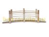Garden bridge made of wood footbridge ornament with railing natural natural effect 152.5x67x48 cm