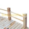 Garden bridge made of wood footbridge ornament with railing natural natural effect 152.5x67x48 cm