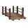 Wooden garden bridge 152.5x67x48 cm footbridge brown wooden bridge with railing 