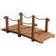 Garden bridge wooden footbridge rustic natural natural effect 152x67x50 cm