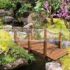 Garden bridge wooden footbridge rustic natural natural effect 152x67x50 cm