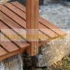 Garden bridge wooden footbridge rustic natural natural effect 152x67x50 cm