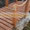 Garden bridge wooden footbridge rustic natural natural effect 152x67x50 cm