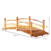 Garden bridge wooden footbridge rustic natural natural effect 185x72x58 cm