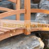 Garden bridge wooden footbridge rustic natural natural effect 185x72x58 cm