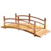 Garden bridge wooden footbridge rustic natural natural effect 185x72x58 cm