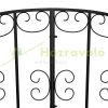 Vintage style metal garden bridge 119x67x70 cm lake and garden decoration black