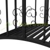 Vintage style metal garden bridge 119x67x70 cm lake and garden decoration black