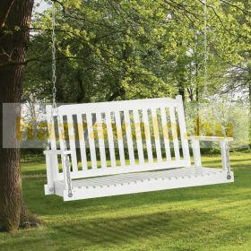   Veranda hintaágy kétszemélyes függő hintaszék 117x69x60 cm fa hintapad