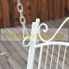 Veranda rocking bed two-person hanging rocking chair 118x58x57 cm white metal rocking bench suspended bench