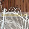 Veranda rocking bed two-person hanging rocking chair 118x58x57 cm white metal rocking bench suspended bench