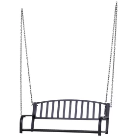   Veranda hintaágy kétszemélyes függő hintaszék 127x60x53 cm fém hintapad felfüggesztett pad