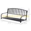 Veranda rocking bed two-person hanging rocking chair 127x60x53 cm metal rocking bench suspended bench