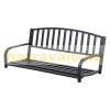 Veranda rocking bed two-person hanging rocking chair 127x60x53 cm metal rocking bench suspended bench