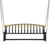 Veranda rocking bed two-person hanging rocking chair 127x60x53 cm metal rocking bench suspended bench