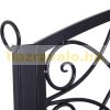 Veranda swing bed two-person hanging rocking chair 132x63x58 cm black metal swing bench suspended bench