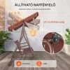 3 személyes hintaágy állítható napellenzővel 174x109,5x152 cm barna