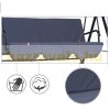 Rocking bed 3-person massive rocking chair in gray anthracite color
