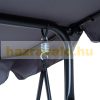 Rocking bed 3-person massive rocking chair in gray anthracite color
