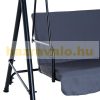 Rocking bed 3-person massive rocking chair in gray anthracite color