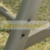 Swing bed 3-person polyrattan garden seating set brown-grey 197x122x178 cm