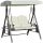 Swing bed 2-person garden seating set 162x118x173 cm beige