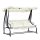 Swing bed 3-person garden seating set 200x120x164 cm beige-black garden lounger