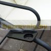 Swing bed 3-person garden seating set 200x120x164 cm beige-black garden lounger