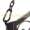 Rocking bed 2-person metal garden seating set 167x123x175 cm bronze