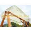 Wooden swing bed for 3 persons pine garden furniture 200x130x185 cm