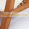 Swing bed 2-person solid wood garden furniture 189.5x162x216 cm beige sunbed outdoor lounger 