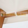 Swing bed 2-person solid wood garden furniture 189.5x162x216 cm beige sunbed outdoor lounger 