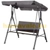 Swing bed 2-person polyrattan garden seating set 140x110x151 cm with adjustable roof