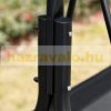 Swing bed 2-person garden seating set 172x110x155 cm black