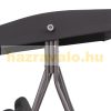 Swing bed 3-person garden seating set 120x208x172 cm black with two small tables